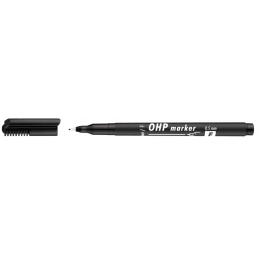 Markeris OHP F, juodas, 0.5mm