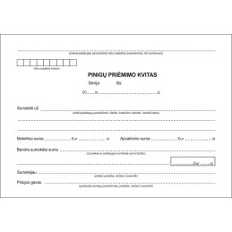 Pinigų priėmimo kvitai,...